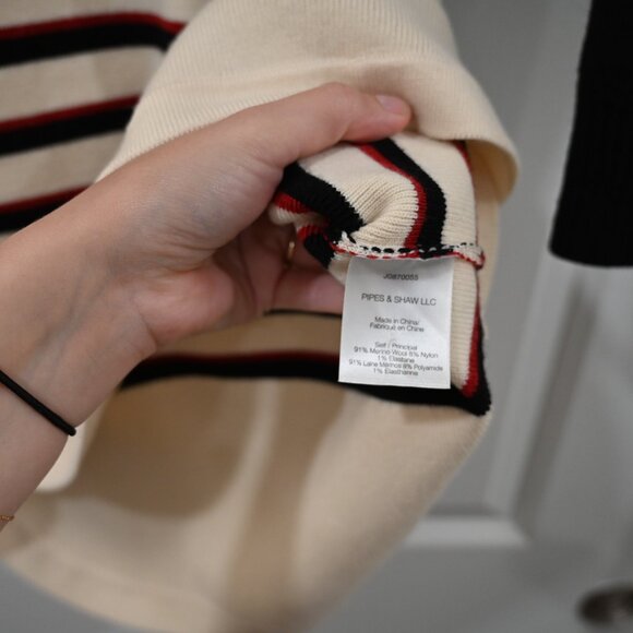 Veronica Beard Small Merino Wool Nautical Striped Sweater Dress - Picture 4 of 8